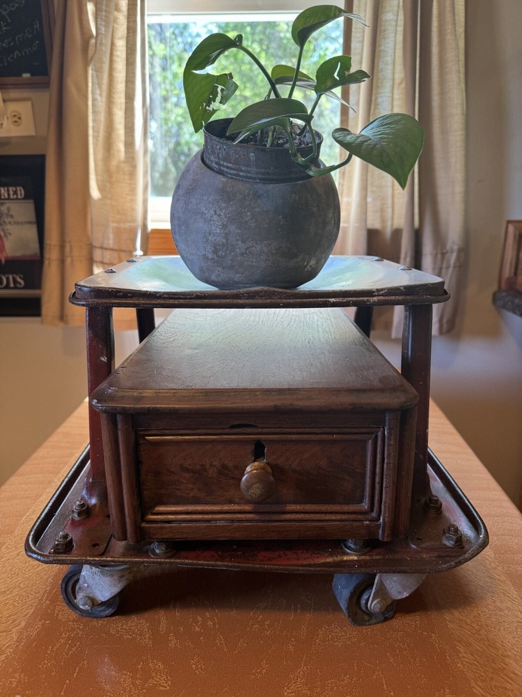 Vintage Mechanic Roll Around Metal Stool