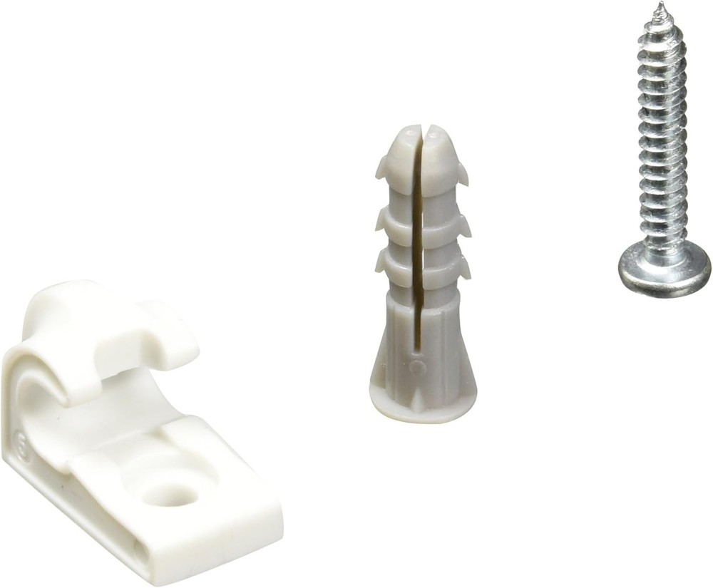 12PK White Down/Wall Clip