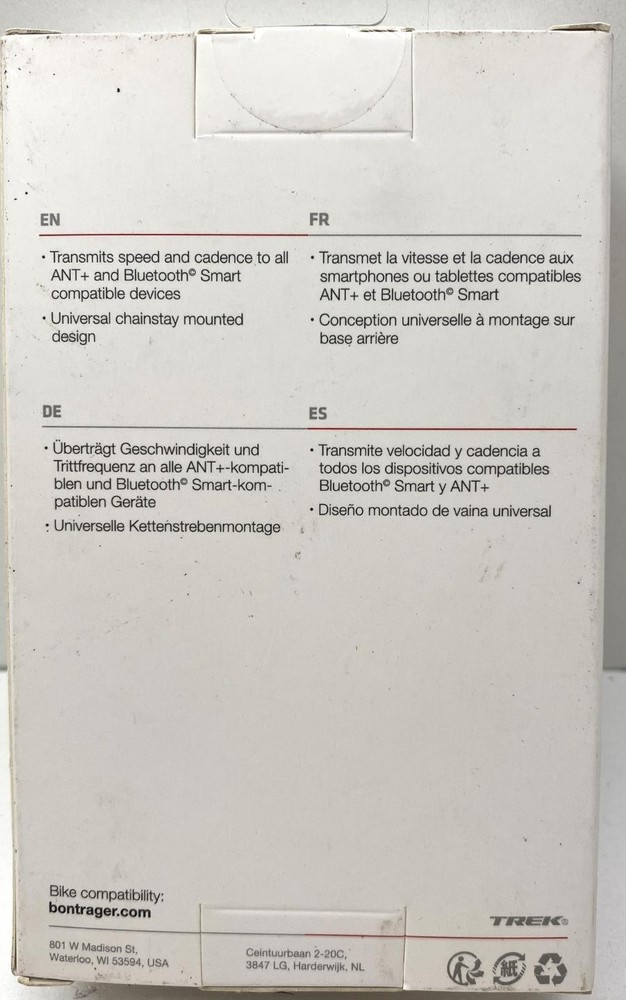 new Bontrager Interchange ANT+ / Bluetooth Combo Sensor # 438482