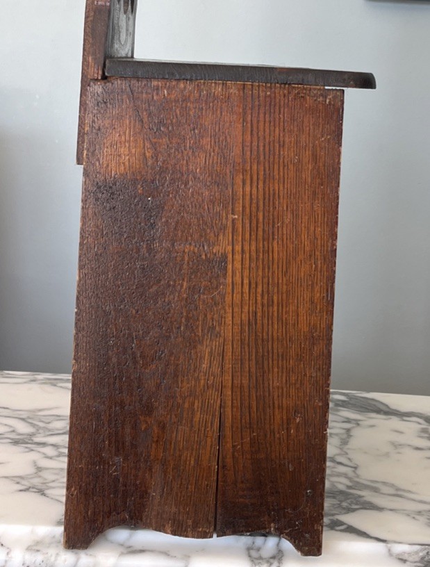 Antique Doll Size Wood Dresser With Brass Handles And Mirror Salesman Sample?