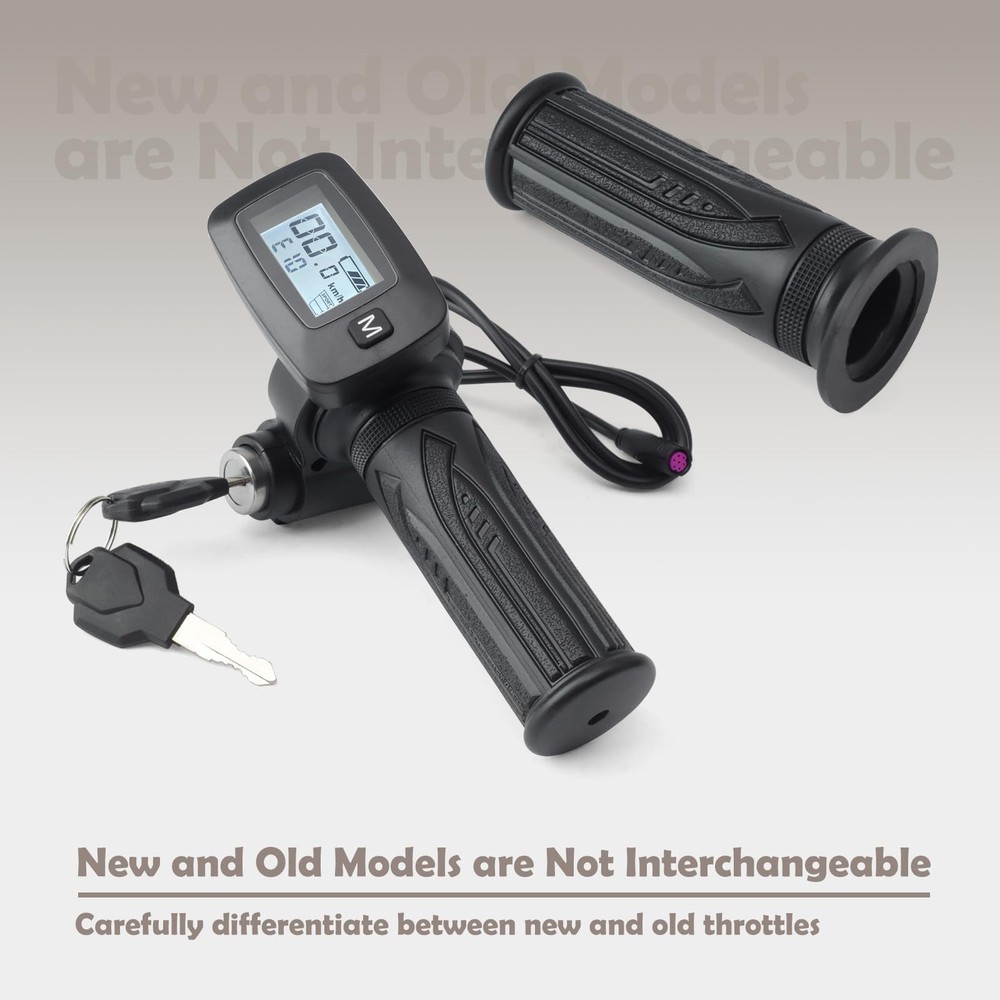 Upgrade 48V Throttle with M Key button Replacement for Tuttio Soleil01 Black