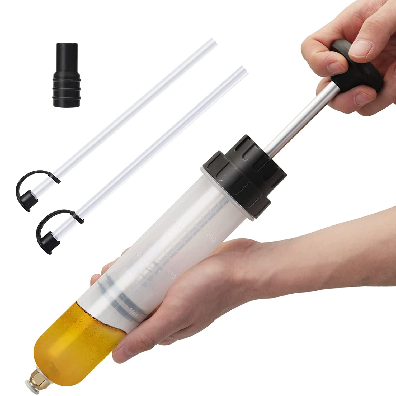 200cc/500cc Oil Suction Filler Fluid Transfer Syringe Gun Pump Extractor Tool