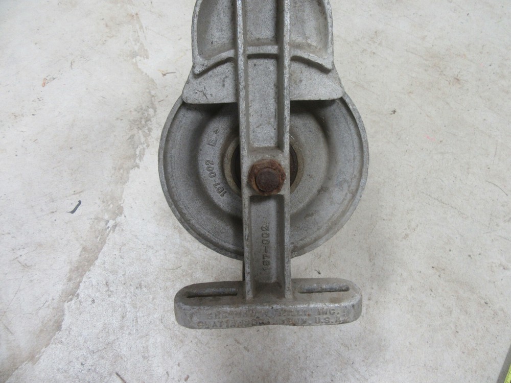 6" Sherman Reilly 3 Stringing Sheave Cable Block Pulley Snatch Lineman Tool
