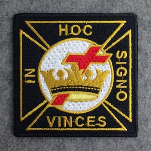 Masonic Knights Templar Embroidered Emblem Patch (KT3-EMB)