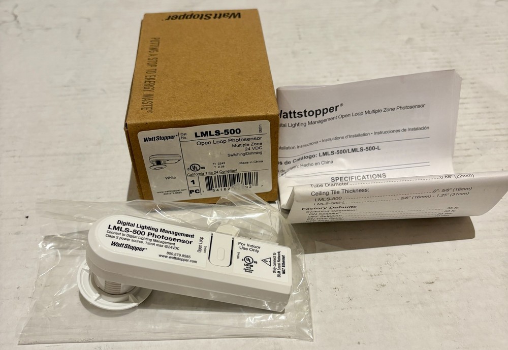 NEW WattStopper LMLS-500-L Open Loop Photosensor Multiple Zone 24 Vdc