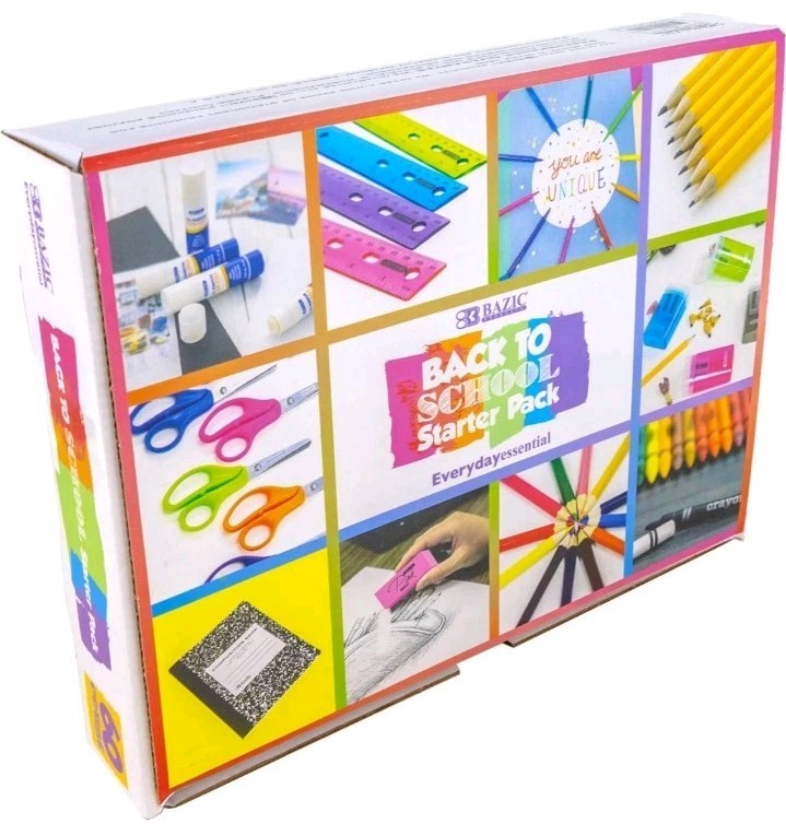 BAZIC 60 Count School Supply Box for Elementary Student K-6