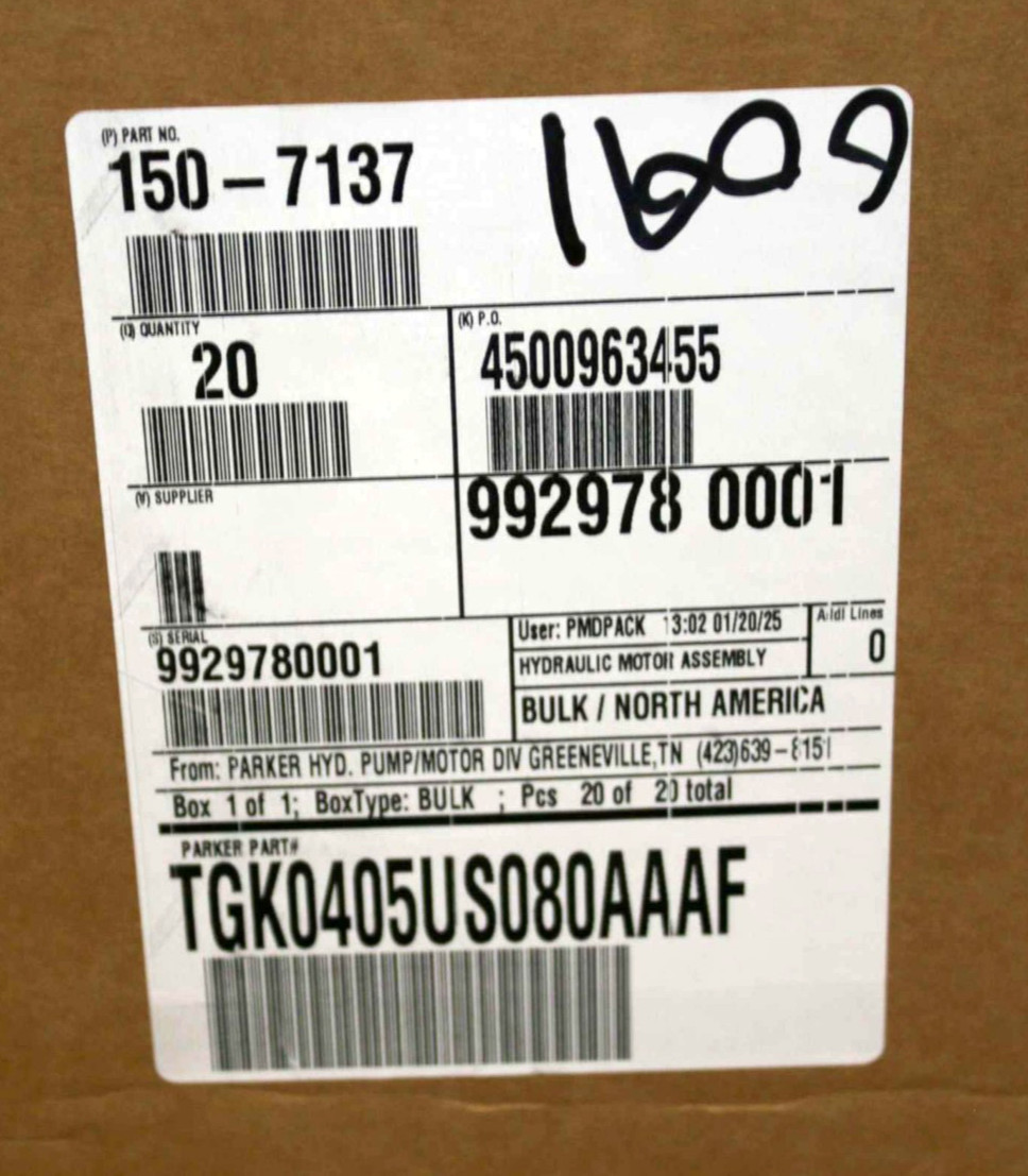New TGK0405US080AAAF Parker Hydraulic Wheel Motor – Low Speed, High Torque