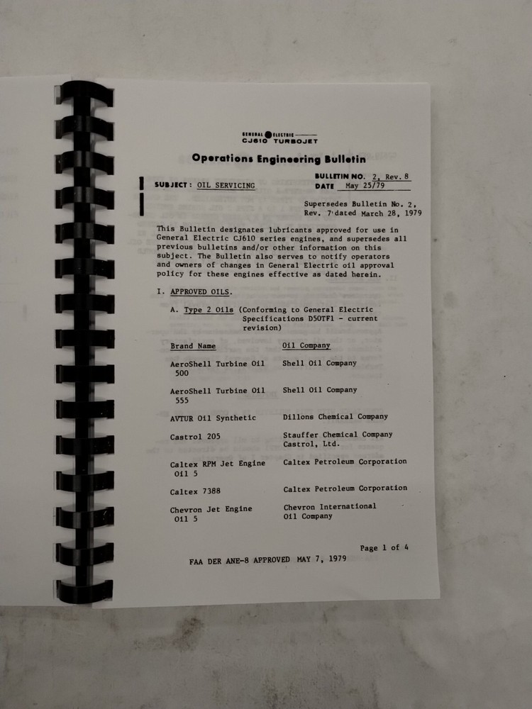 General Electric CJ610 Turbojet Engines Operating Instructions-Copy