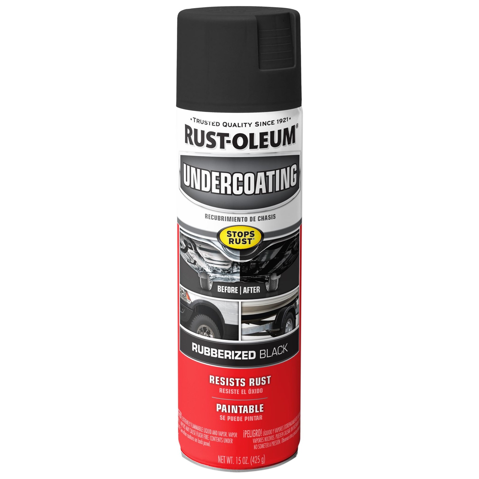 Rust-Oleum Automotive Rubberized Undercoating, 15 Oz Black- 248657