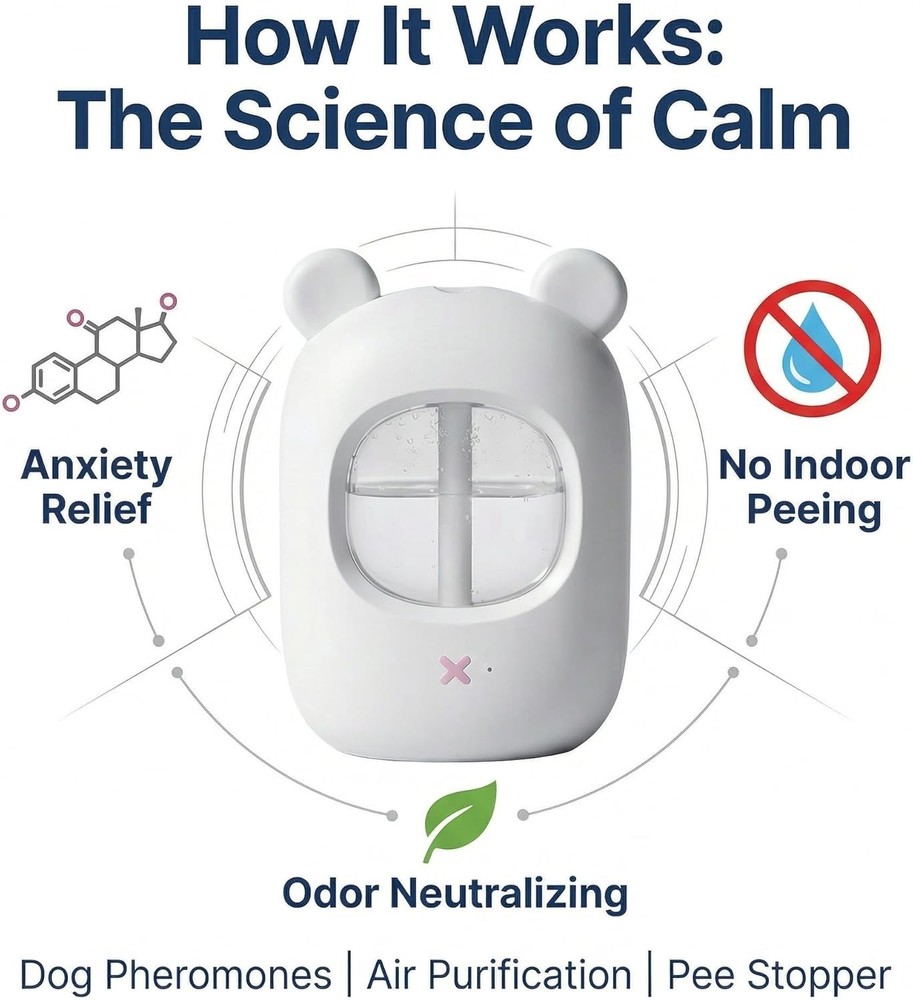 Dog Pheromone Calming Diffuser Kit, Pet Diffuser Kit, 30-Day Supply for Anxiety,