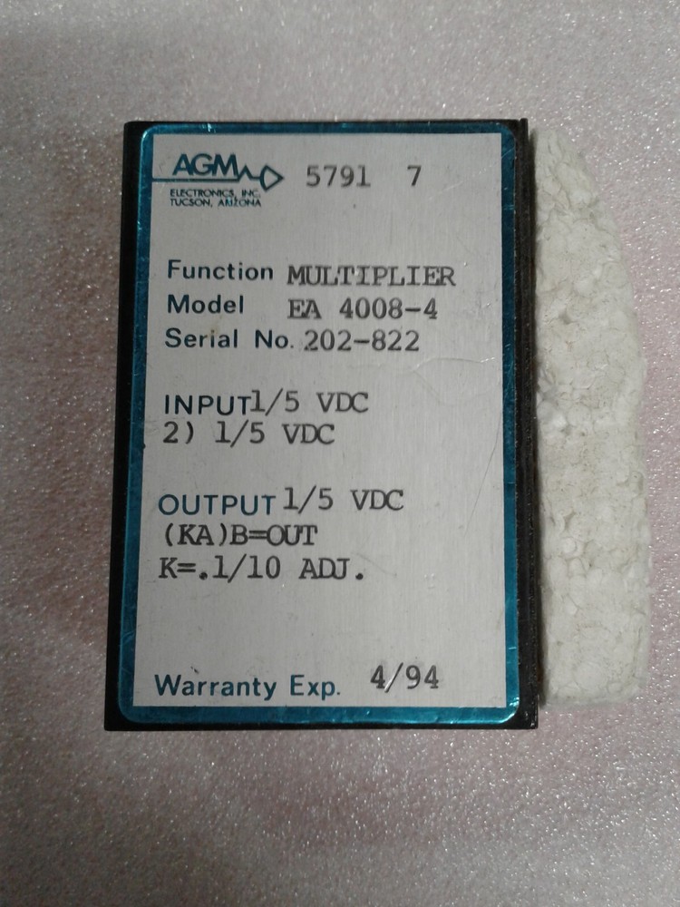 AGM Electronics EA 4008-4 Analog Multiplier 1/5VDC 2) 1/5VDC  EA40084