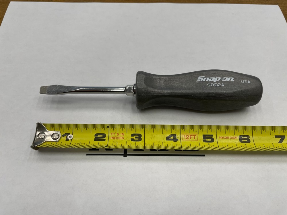 Snap-on Tools NEW DARK TITANIUM Hard Handle 3/16" Flat Head Screwdriver SDD2ADT