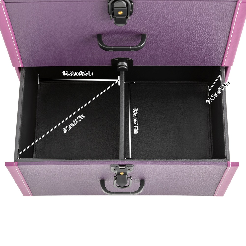 Makeup Train Case Rolling Cosmetic Trolley Makeup Storage Organizer Luggage Box