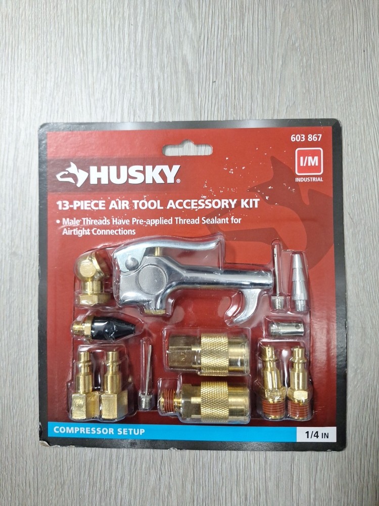 Husky 13-Piece Brass Air-Compressor Accessory Kit
