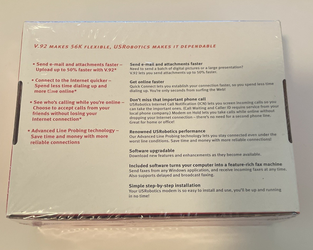 56k Faxmodem PCI for Windows USR USR5699B US Robotics