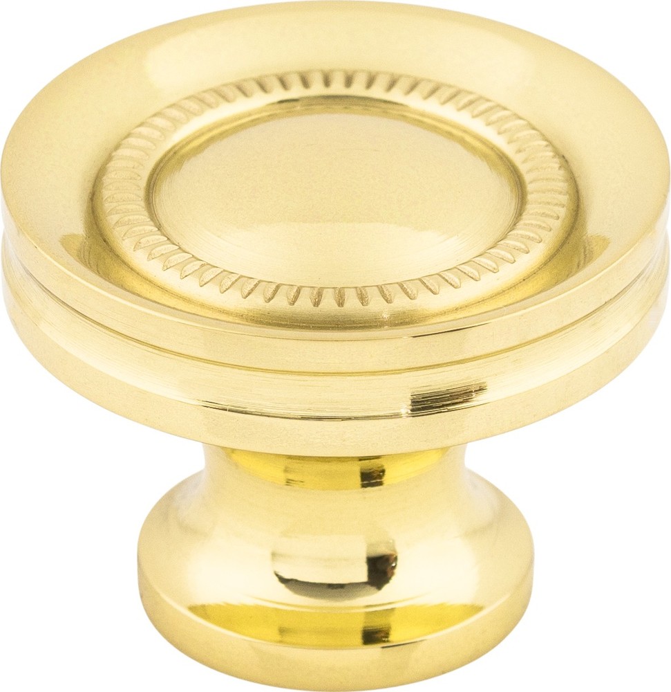 Top Knobs M290 Button Faced Knob 1 1/4" Polished Brass