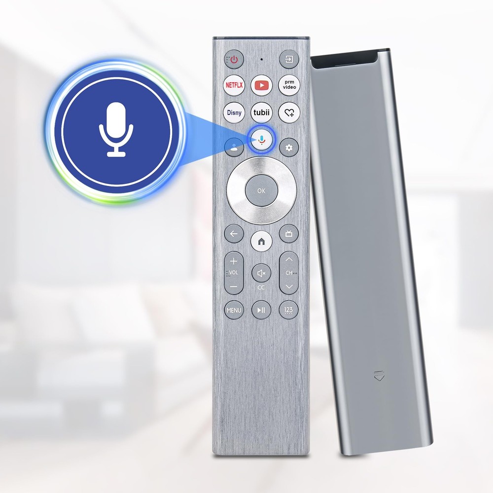 ERF6A80 Replace Voice Remote Control with Backlit fit for middle, Silver