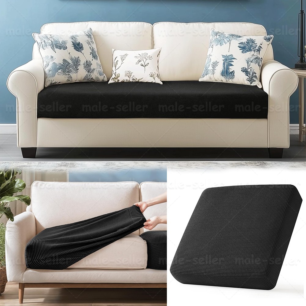 Jacquard Stretch Individual Sofa Cushion Covers Couch Seat Slipcover Removable