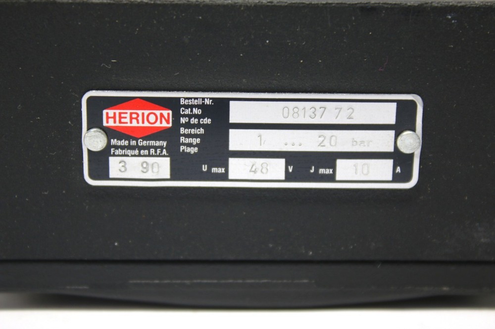 HERION 0813772 PRESSURE SWITCH (1…20 bar)
