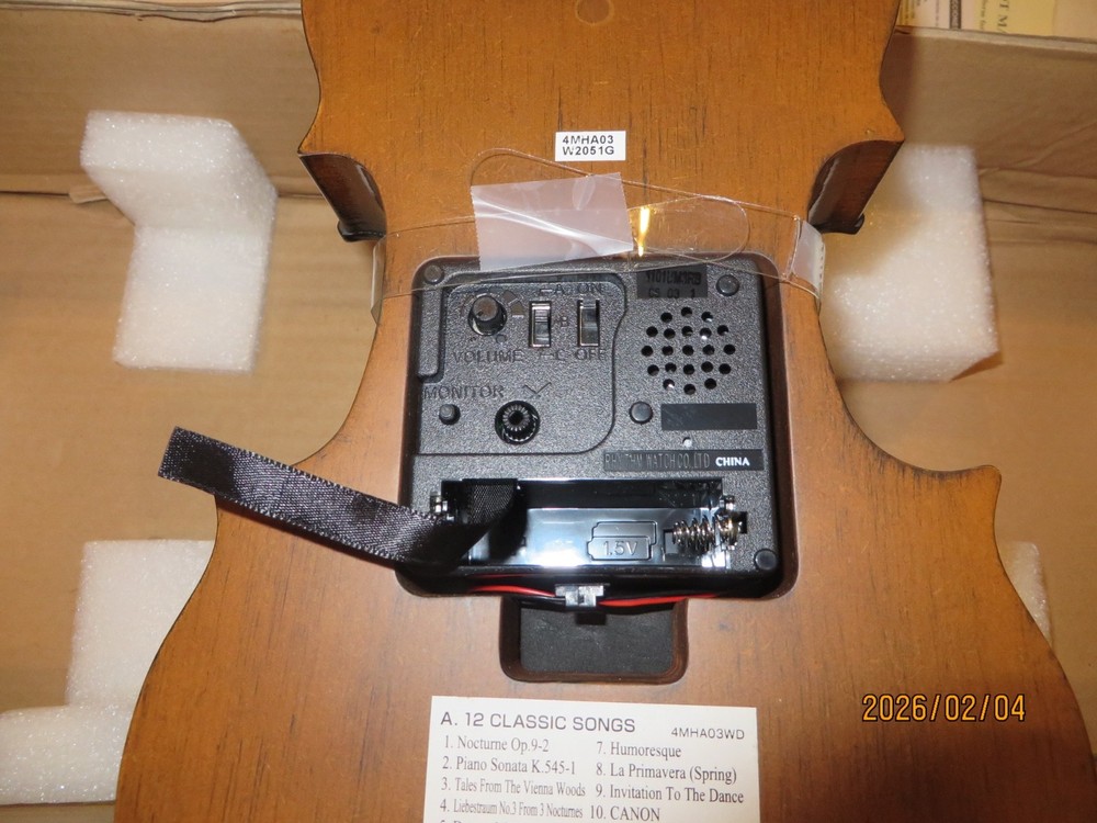 RHYTHM CLOCK - FIDDLER MUSICAL - 4MHA03