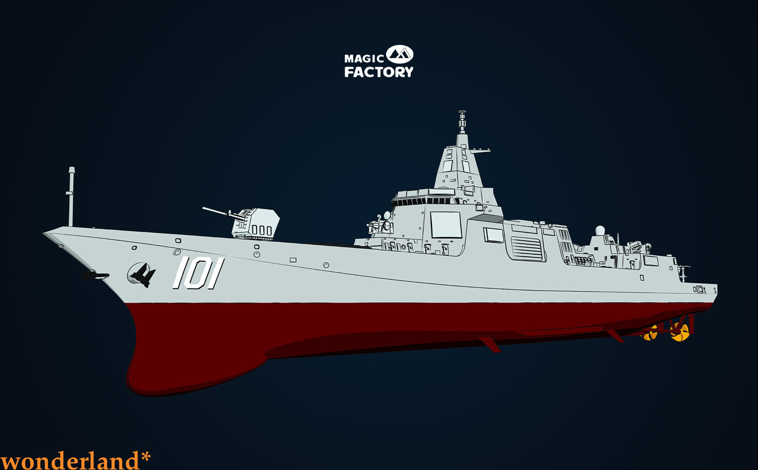 MAGIC FACTORY 1004 1/350 PLA NAVY TYPE 055 Destroyer Model Kit