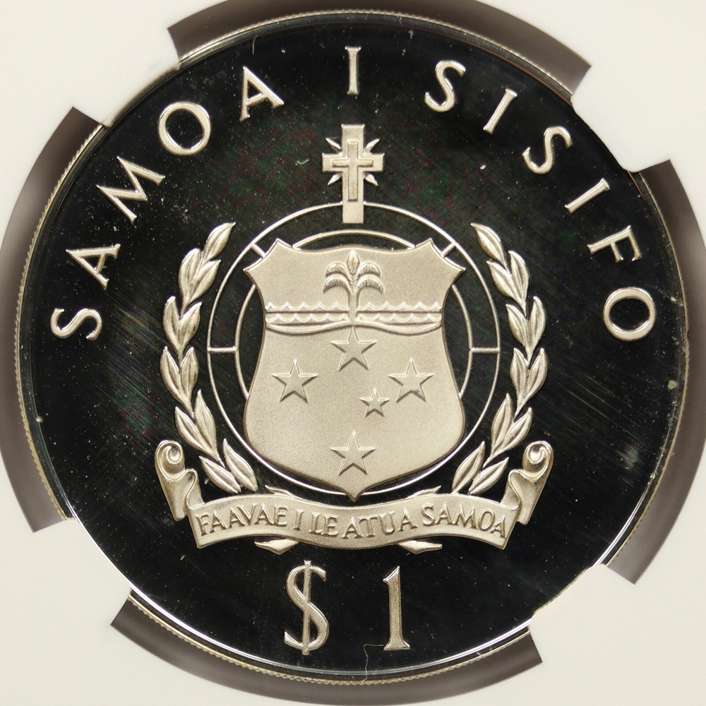 1978 Samoa Silver 1 Tala First Transpacific Flight NGC PF69UCAM
