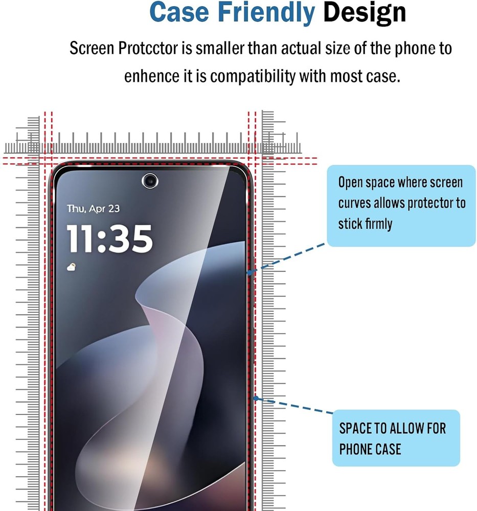 2+2 Pack for Moto G 2026/2025 Screen Protector with Camera Lens Protector