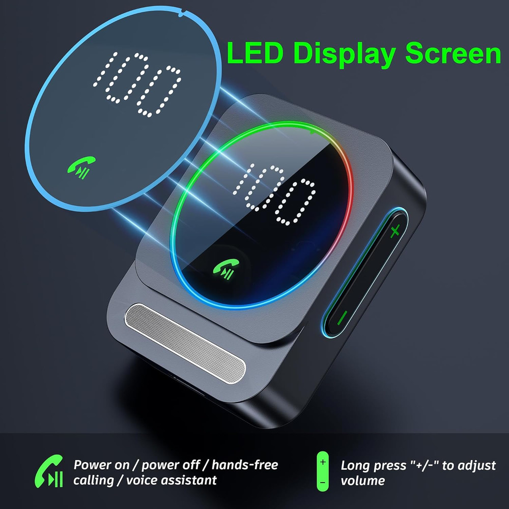 Bluetooth Aux Adapter, SONRU Bluetooth 5.3 Receiver for Car, Wireless Audio Rece