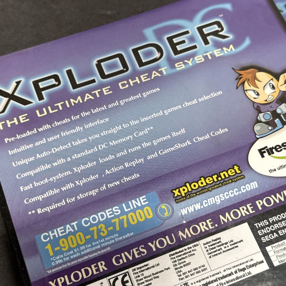 Sega Dreamcast Xploder The Ultimate Cheat System Blaze Game Disc