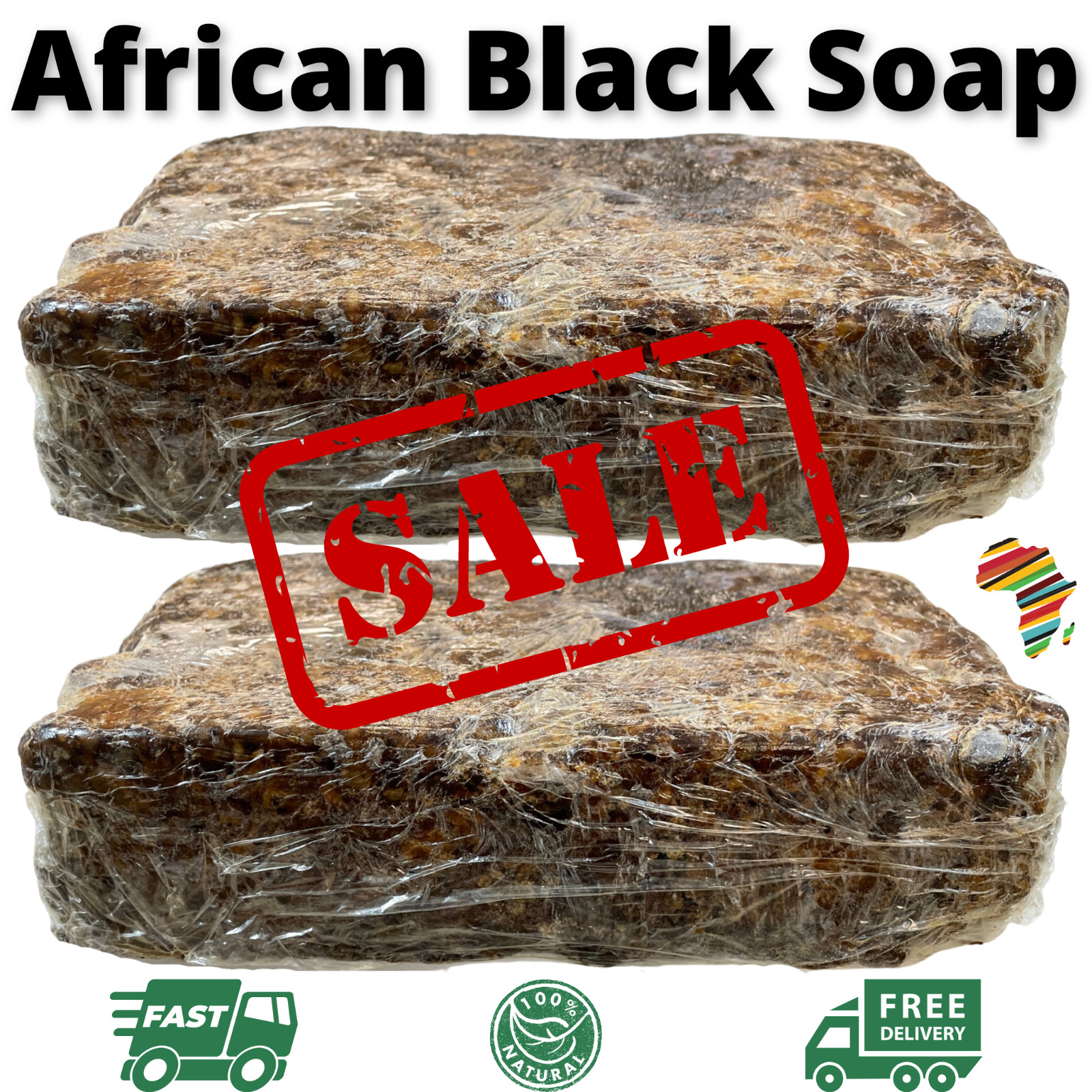 Raw African Black Soap Bulk Wholesale 100% Pure Natural Organic Unrefined Ghana
