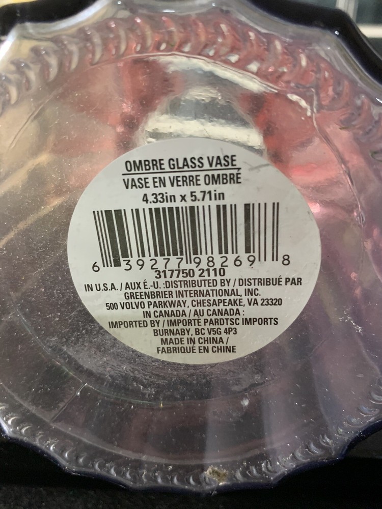 Ombré Glass Vase