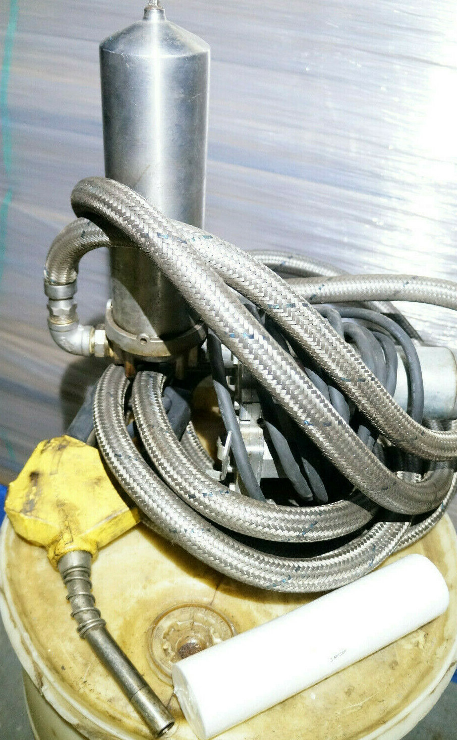 25FT Stainless Steel Flex Hose Diesel Biodiesel 120V Fuel Pump 3 Micron Filter
