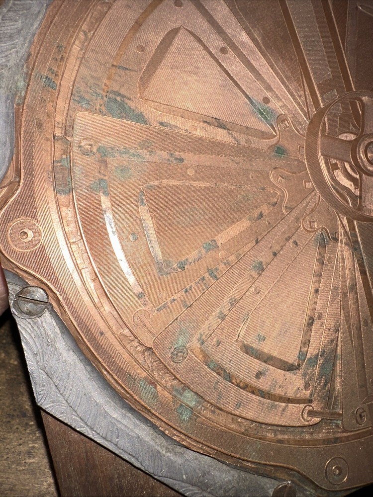 Printing Block ( Old Machine Turbine Wheel )?? Copper Face