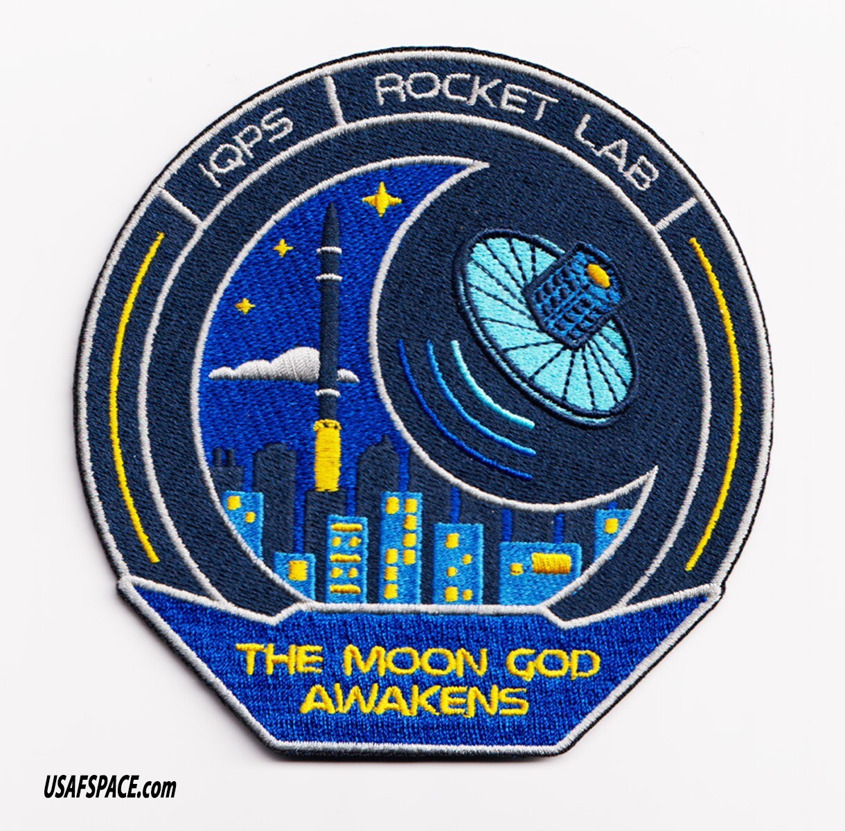 ROCKET LAB 42- THE MOON GOD AWAKENS-ELECTRON-iQPS’s QPS-SAR-5- Mission PATCH