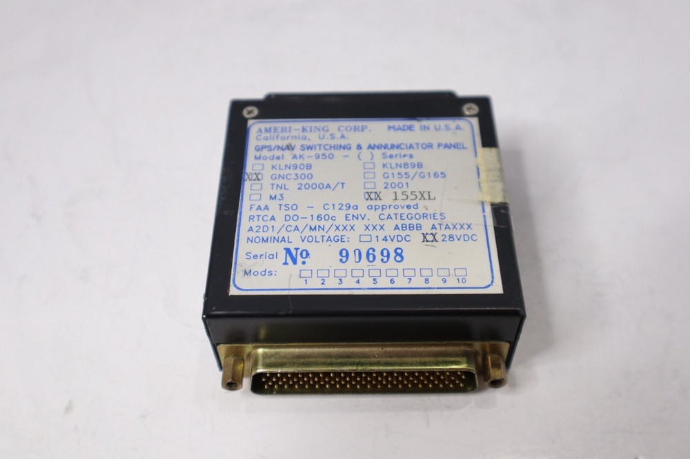 Ameri-King AK-950 GPS/NAV Switching & Annunciator Panel for GNC300 / GPS155XL