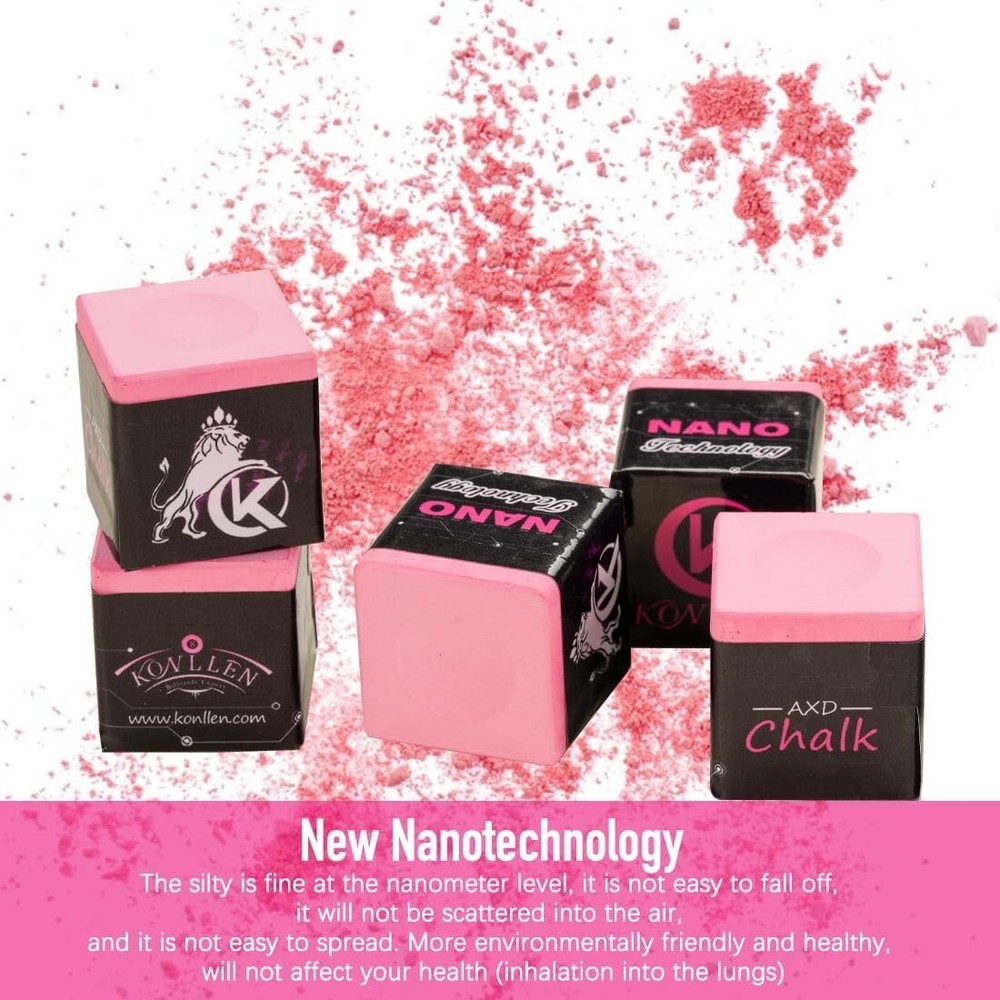 Durable Billiards Chalk with Nano Technology - Reduced Miscue for Precise Shots