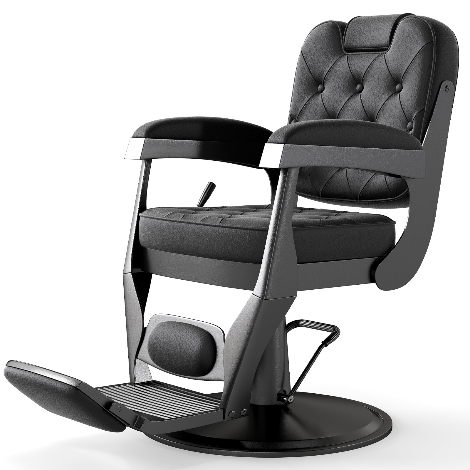 Black Vintage All Purpose Recline Hydraulic Barber Chair Heavy Duty Salon Beauty