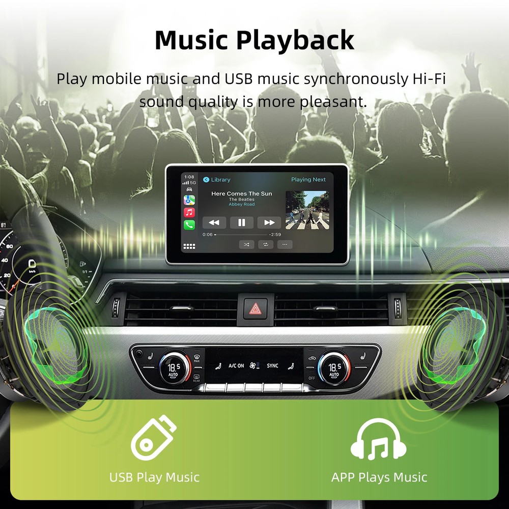 OEM Screen Wireless Carplay Upgrade Decoder Box KIT for Audi A4 A5 Q5 2008-2018