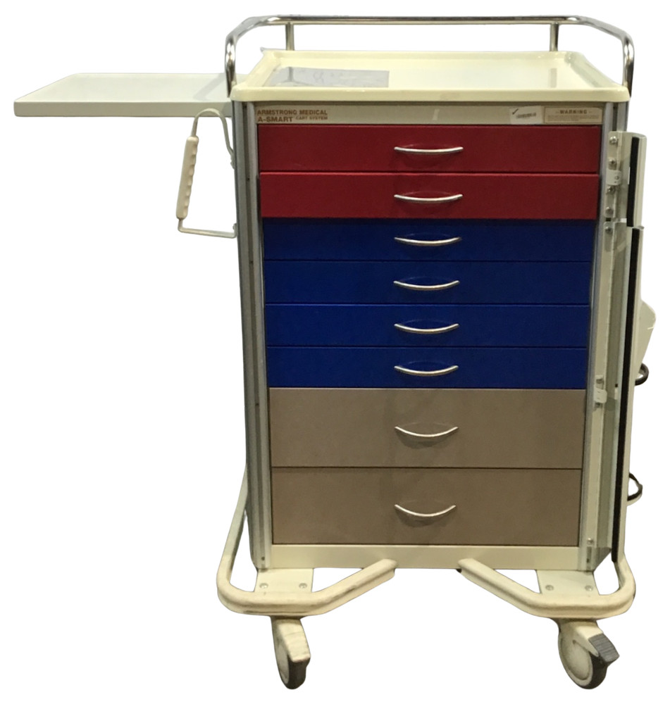 ARMSTRONG MULTI-COLOR 8 DRAWER CART !