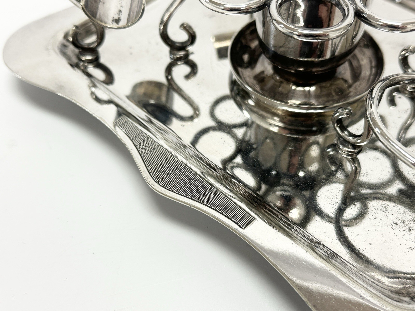 Antique English William Hutton & Sons Silver Plated Cigar Server Ca. 1880