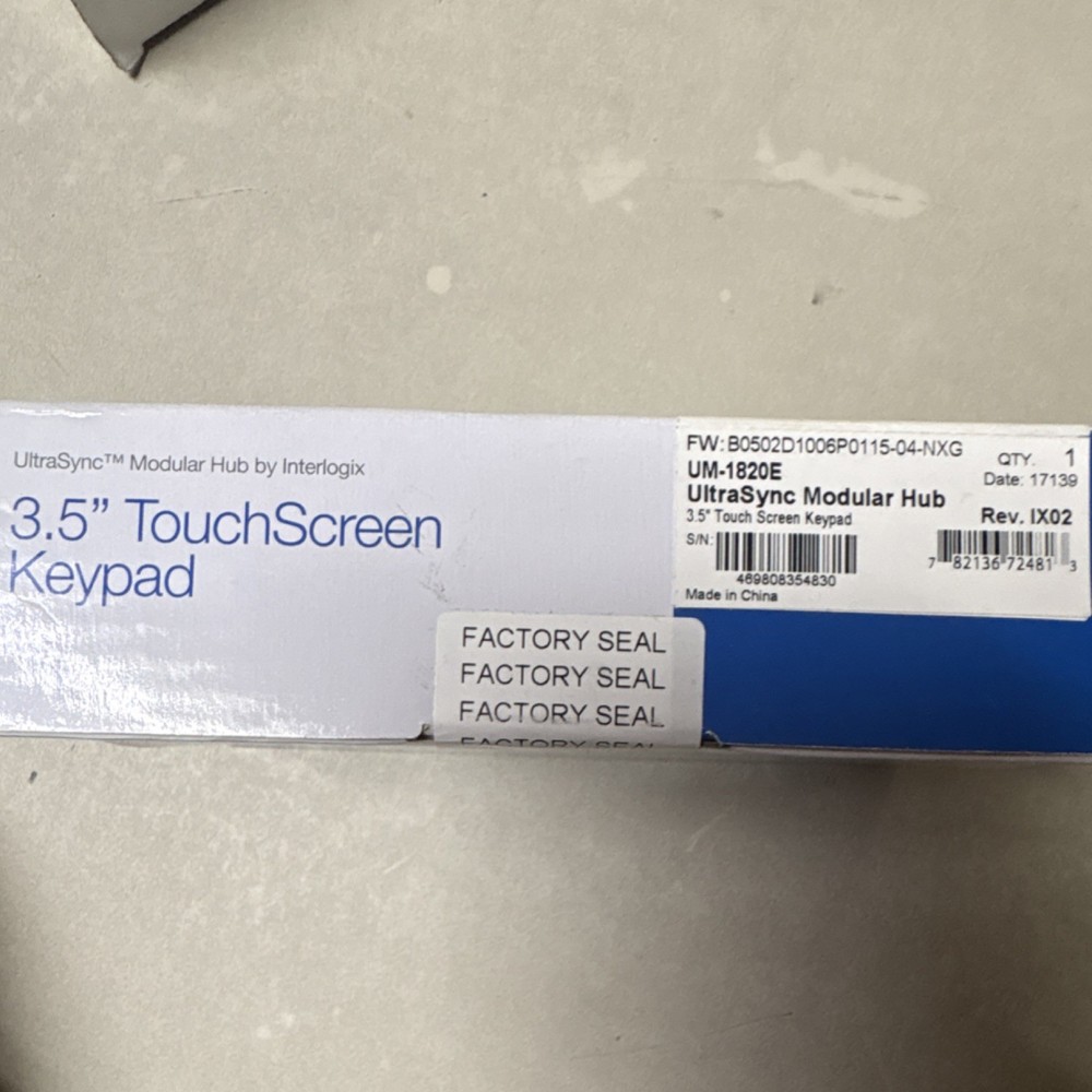 Interlogix UM-1820E UltraSync Modular Hub Keypad Touch Screen White
