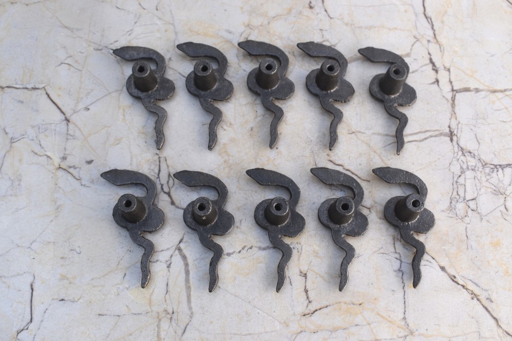 10 pcs Snake Shape Vintage Cast Iron Door Drawer knobs Cabinet Gate Handle Pulls