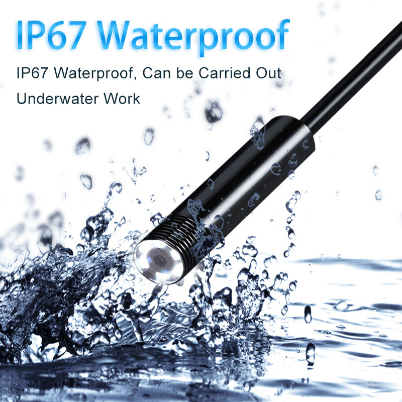 6FT Waterproof HD Endoscope USB Type-C Borescope Snake Inspection Camera Android