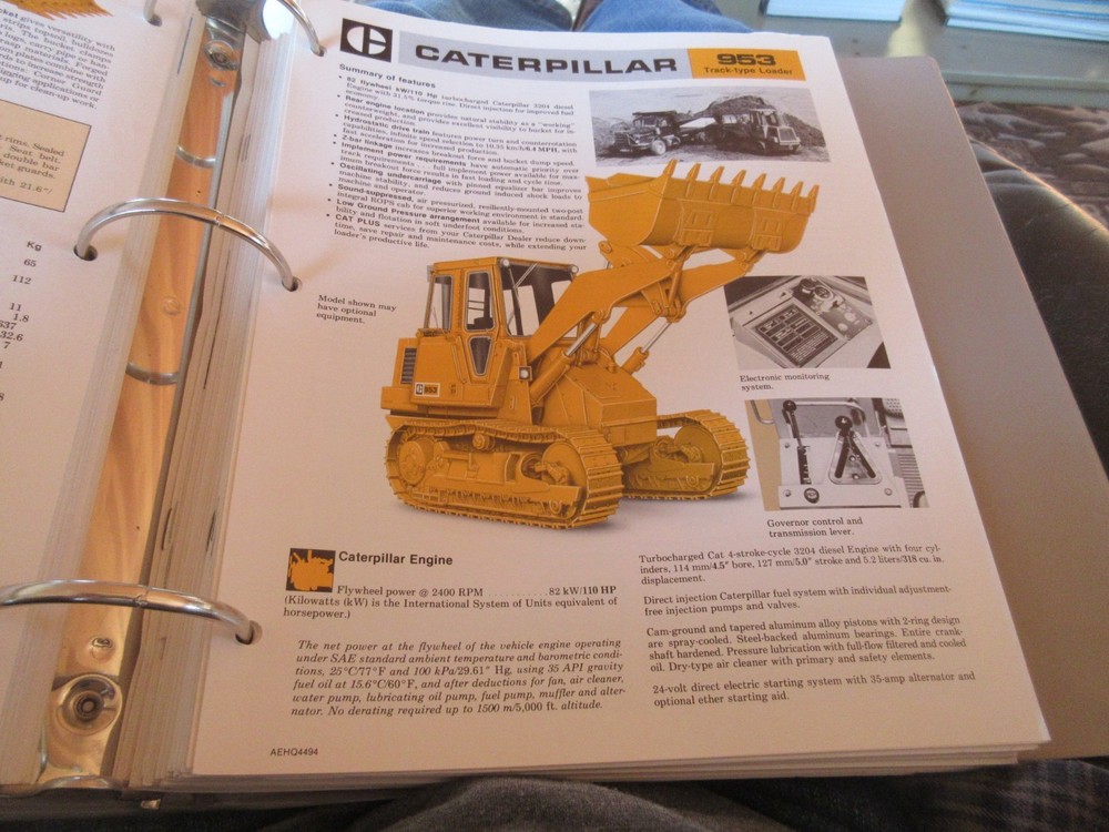 Caterpillar 953 Crawler Loader Brochure 6 page