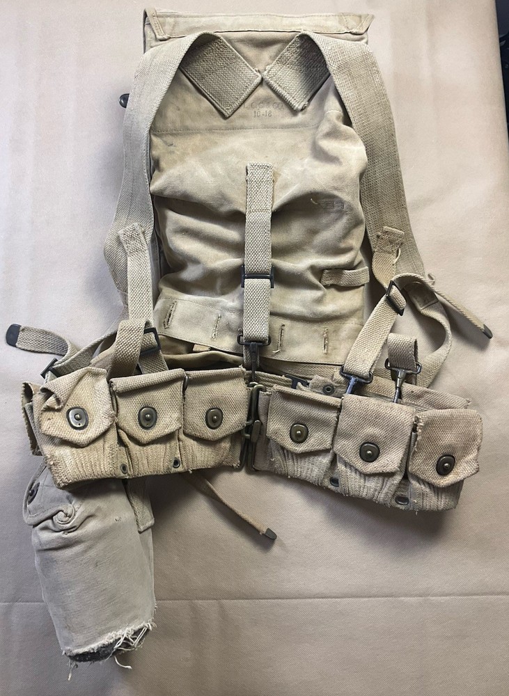 WWI GI Belt With Accessories