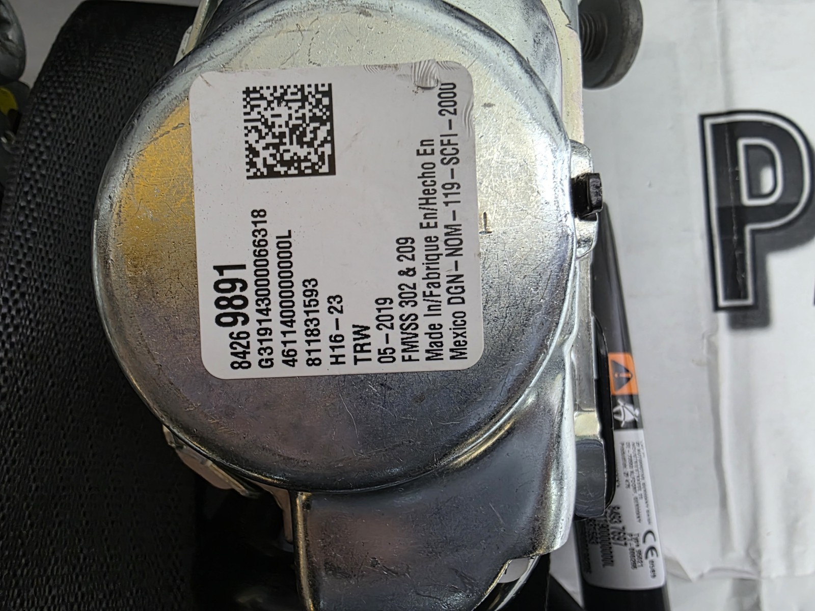 2021-2022-2023 Chevy Suburban Front Seat Belts W. Pretensioner (Black)