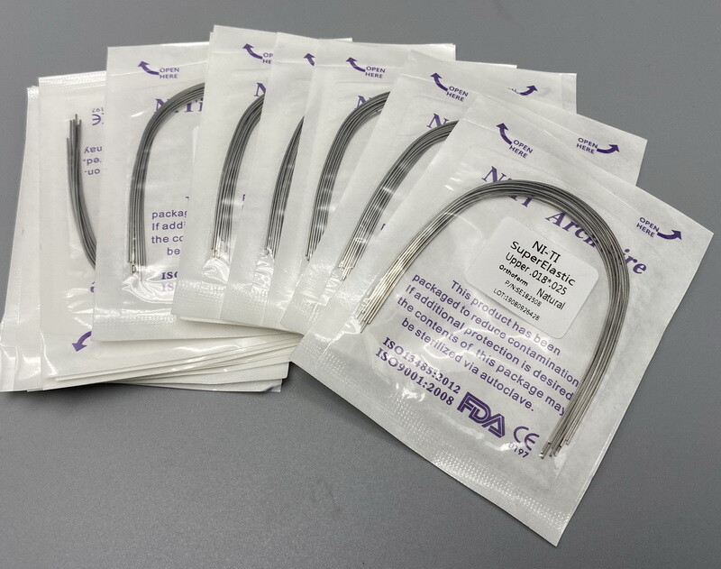 Dental Orthodontic Arch wire Super elastic Ni-Ti Round Rectangular Natural Form