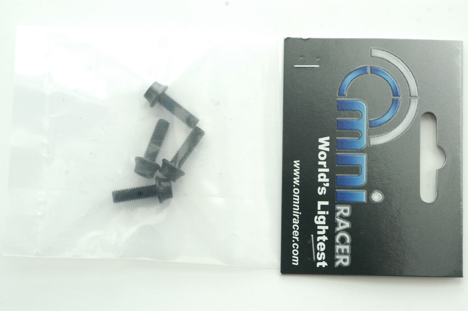 OMNI Racer WORLDS LIGHTEST Alloy Bottle Cage Bolts Set: 4-M5x15mm, 1.2g each!!