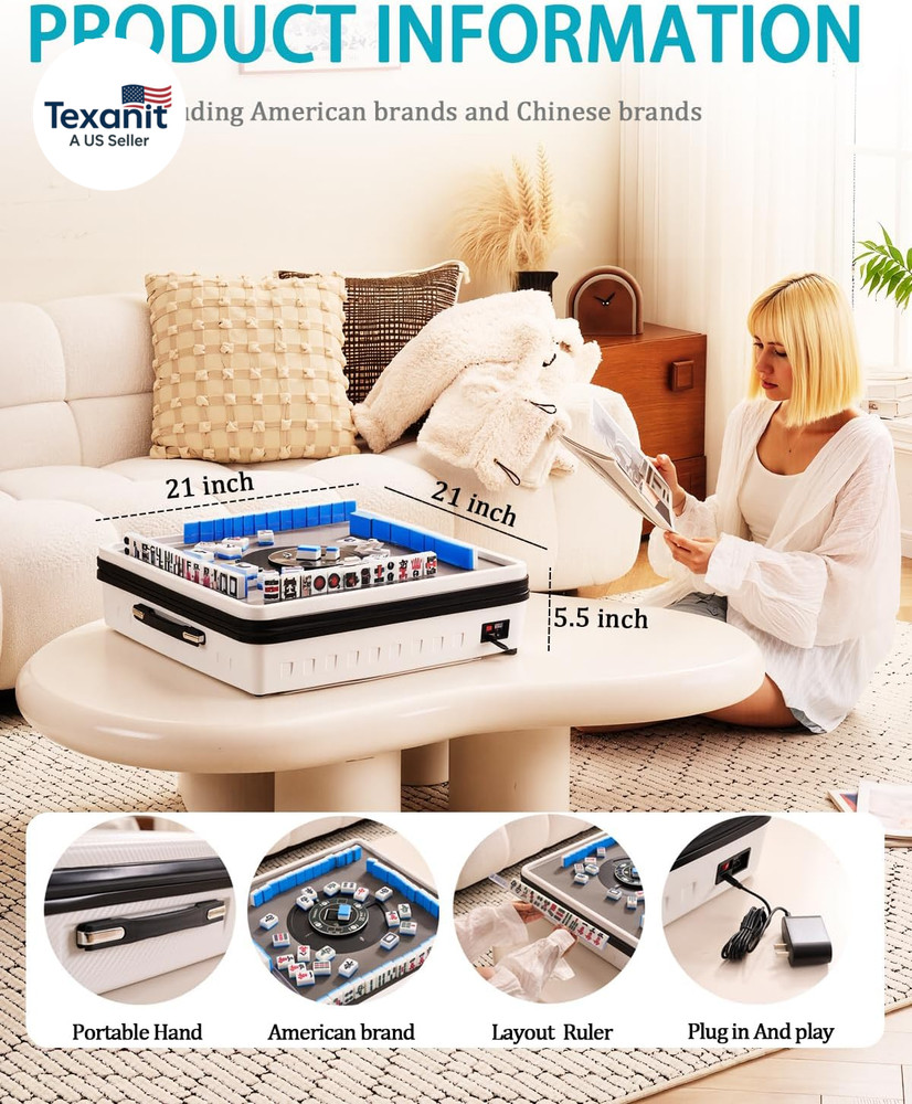 Portable Automatic Mahjong Table, Hand-Held Mini-Mahjong, Automatic Mahjong, Fol