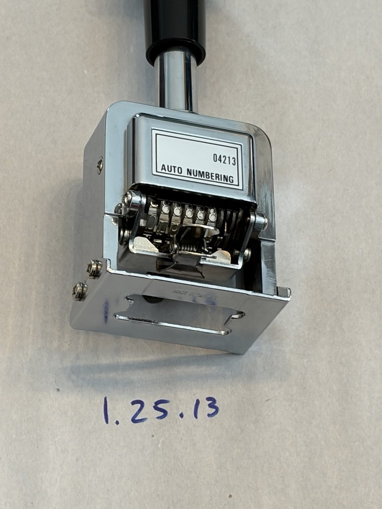 Auto Numbering Machine 6-Digit Made in Taiwan Tested Working Model 04213